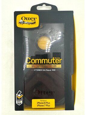 OtterBox Commuter Case iPhone 8 & 7 Plus Black Dual-Layer Drop Slim Fit Design